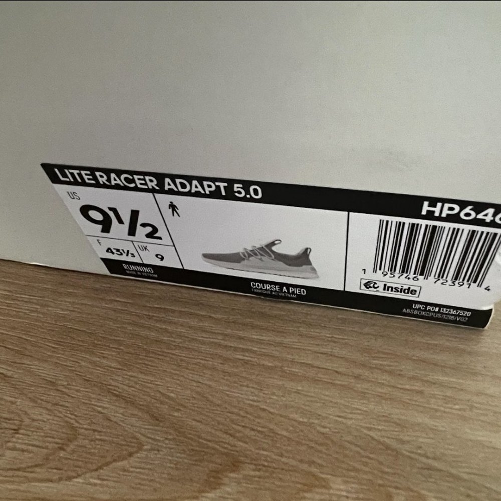 NIB - adidas LITE RACER ADAPT 5.0 CLOUDFOAM LIFESTYLE SLIP-ON SHOES - Picture 4 of 8
